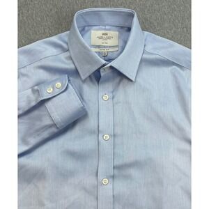 Hawes & Curtis Shirt Mens 15.5 - 35 Check 100% Cotton Slim Fit Button Up